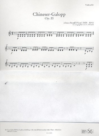 Chineser-Galopp op.20 fr Orchester Violine 3