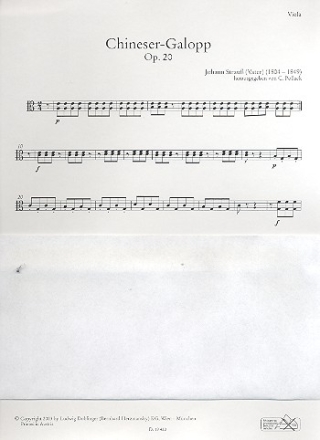 Chineser-Galopp op.20 fr Orchester Viola