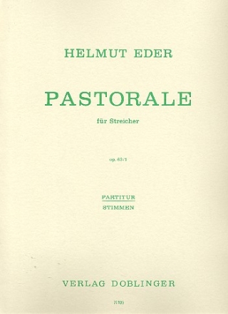 Pastorale op. 63,1 fr Streichorchester Partitur