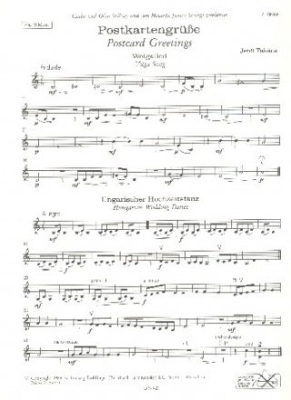 Postkartengre fr Streichorchester Violine 2