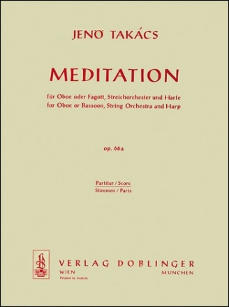 TAKACS Jen Meditation op. 66a op. 66a Fg (Ob) Strorch Hf Partitur
