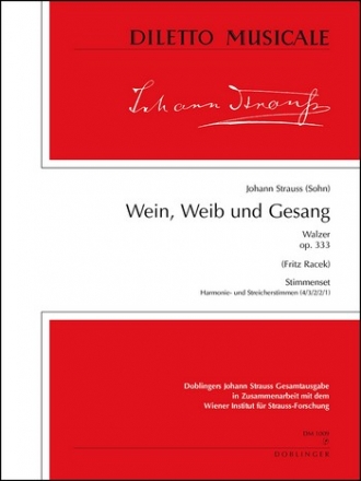 Wein, Weib und Gesang op.333 fr Orchester Stimmensatz  (Streicher 4-3-2-2-1)
