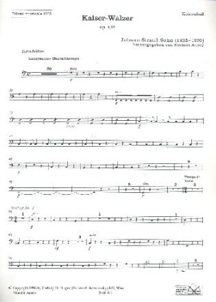 Kaiserwalzer op.437 fr Orchester Kontrabass