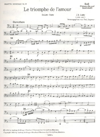Le triomphe de l'amour fr Streichorchester Violoncello/Kontrabass