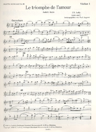 Le triomphe de l'amour fr Streichorchester Violine 1