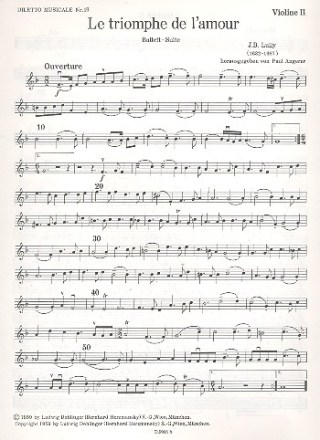Le triomphe de l'amour fr STreichorchester Violine 2