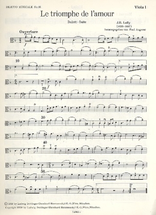 Le triomphe de l'amour fr Streichorchester Viola 1
