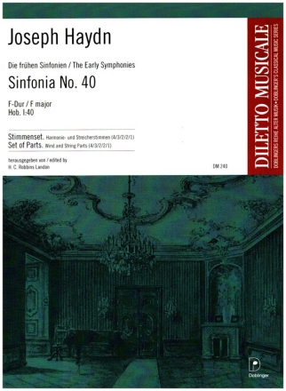 Sinfonia F-Dur Nr.40 Hob.I:40 fr Orchester Stimmensatz  (Streicher 4-3-2-2-1)