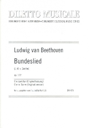 Bundeslied op.122 fr Soli, Chor und Orchester Chorpartitur