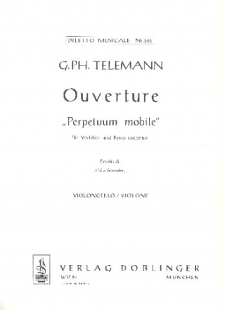 Ouvertre Perpetuum mobile D-Dur fr Streichorchester und Bc Cello / Ba