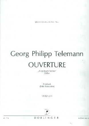 Ouvertre Perpetuum mobile D-Dur fr Streichorchester und Bc Violine 1