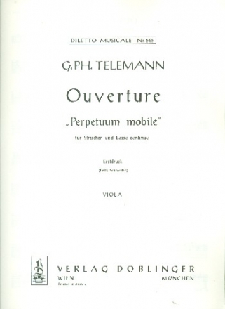 Ouvertre Perpetuum mobile D-Dur fr Streichorchester und Bc Viola