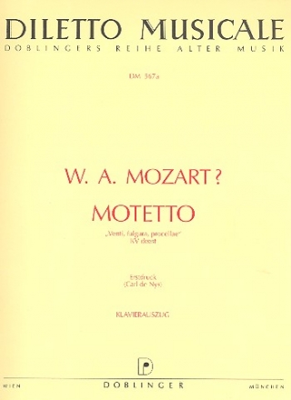 Venti fulgura procellae KVdeest fr Sopran und Orchester Klavierauszug