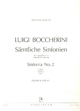 Sinfonie C-Dur Nr.2 op.7 G491 fr Orchester Violine 2
