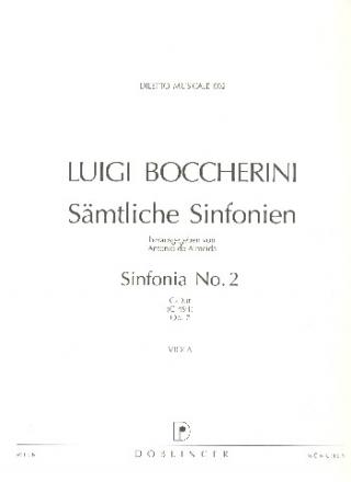 Sinfonie C-Dur Nr.2 op.7 G491 fr Orchester Viola