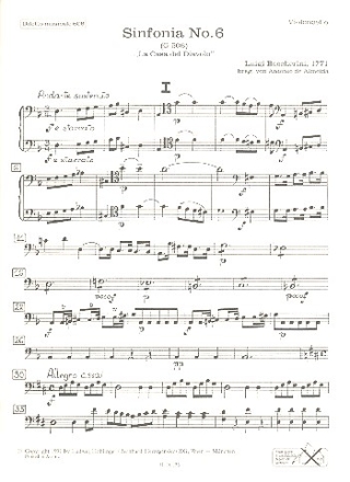 Sinfonia d-Moll Nr.6 op.12,4 fr Orchester Violoncello