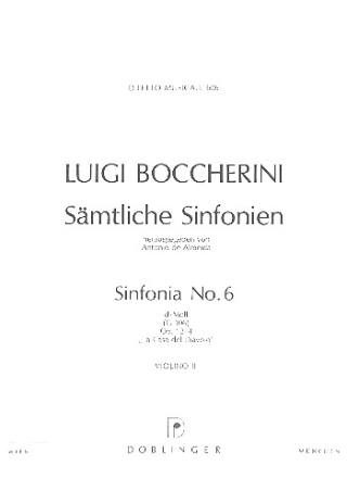 Sinfonia d-Moll Nr.6 op.12,4 fr Orchester Violine 2