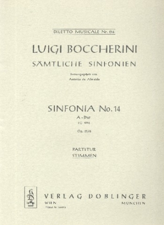 Sinfonia A-Dur Nr.14 op.21,6 fr Orchester Stimmensatz (Streicher 4-3-2-2-1)