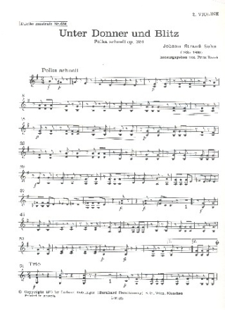 Unter Donner und Blitz op.324 fr Orchester Violine 2