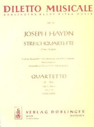 Quartett A-Dur op. 9,6 Hob.III:24 fr Streichquartett Stimmen
