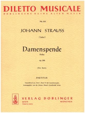 Damenspende op.305 fr Orchester Partitur
