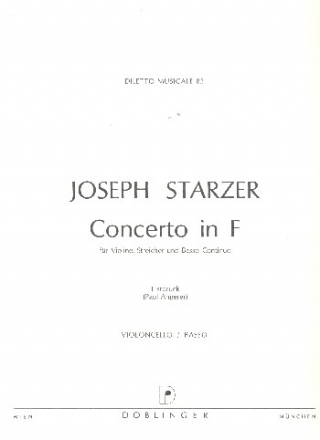 Concerto F-Dur fr Violine und Streicher Violoncello/Kontrabass