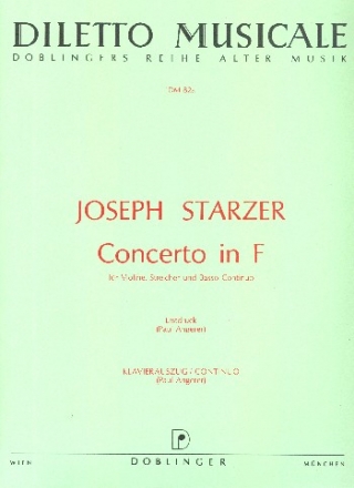 Konzert F-Dur fr Violine, Streicher und Bc fr Violine und Klavier