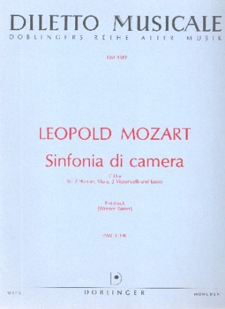 Sinfonia di camera C-Dur fr 2 Hrner, Viola, 2 Violoncelli und Bass (Violone und Fagott) Partitur