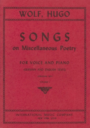 25 Songs on lyrics Vol.1 Singstimme und Klavier Partitur