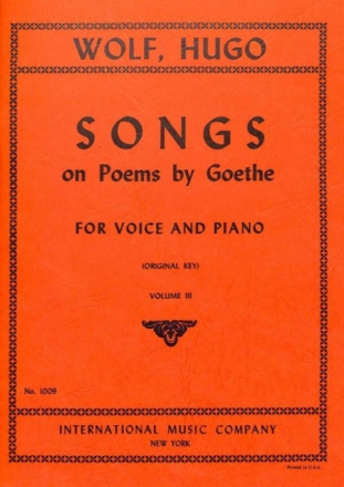 48 Songs on poems Vol.3 Singstimme und Klavier Partitur