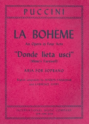 Donde lieta usci for soprano and piano (it/en)