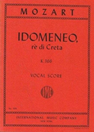 Idomeneo KV366 opera vocal score