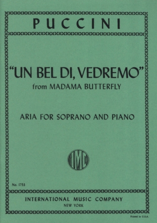 Un bel di vedremo - from 'Madame Butterfly' for soprano and piano Partitur (zugleich Spielpartitur)