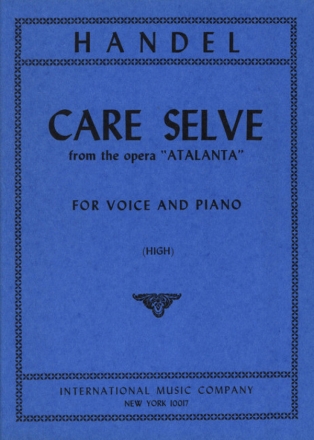 Care selve hohe Stimme und Klavier Partitur (zugleich Spielpartitur)