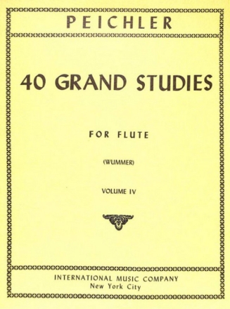 Peichler, 40 grand studies vol.4 for flute solo
