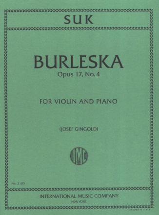 Suk, Burlesca op.17/4 for violin and piano