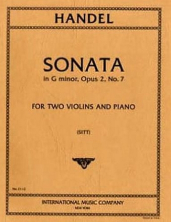 Sonata g minor op.2/7 for 2 violins and piano