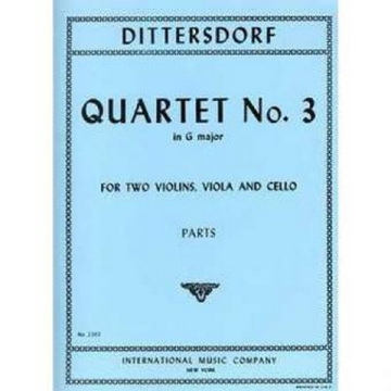 Dittersdorf, Karl Ditters von - String quartet No.3 G major for string quartets parts