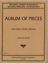 Album for 4 string basses 4 Kontrabsse Partitur und Stimmen