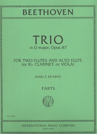 Trio d major op.87 for 2 flutes and alto flute (or clarinet, or viola) parts