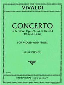 Concerto g minor op.9/3 for violin and piano