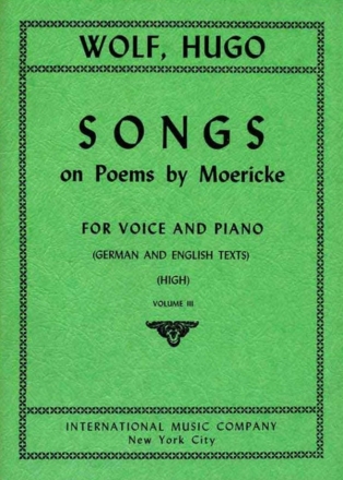 Wolf, 52 songs on poems Vol.3 for high voice and piano
