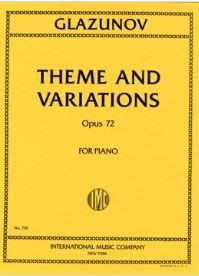 Glazunov, Theme and variations op.72 for piano