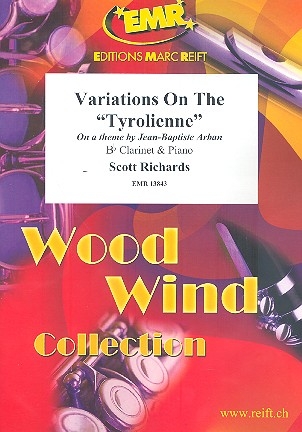 Variations On The Tyrolienne (Theme by J.-B. Arban) for clarinet and piano