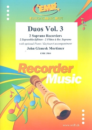 Duos Band 3 f�r 2 Sopranblockfl�ten (Klavier ad lib) Partitur und Spielpartitur