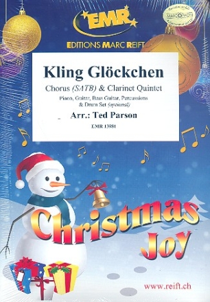 Kling Gl�ckchen kling for mixed chorus and 5 clarinets (rhythm group ad lib) score and parts (incl. 20 chorus scores)