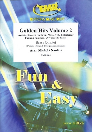 Golden Hits Band 2 f�r 5 Blechbl�ser (Klavier und Percussion ad lib) Partitur und Stimmen