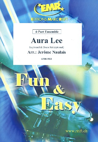 Aura Lee for 4-part ensemble (keyboard and percussion ad lib) score and parts