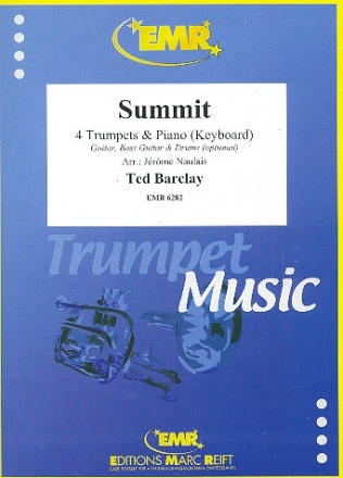 Summit f�r 4 Trompeten und Klavier (Keyboard) (Percussion ad lib) Partitur und Stimmen