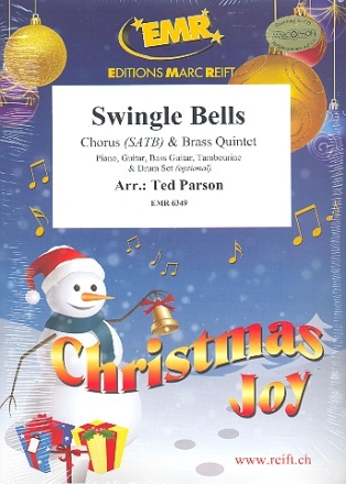 Swingle Bells for mixed chorus and 5 brass instruments (rhythm group ad lib) score and parts (incl. 20 chorus scores)